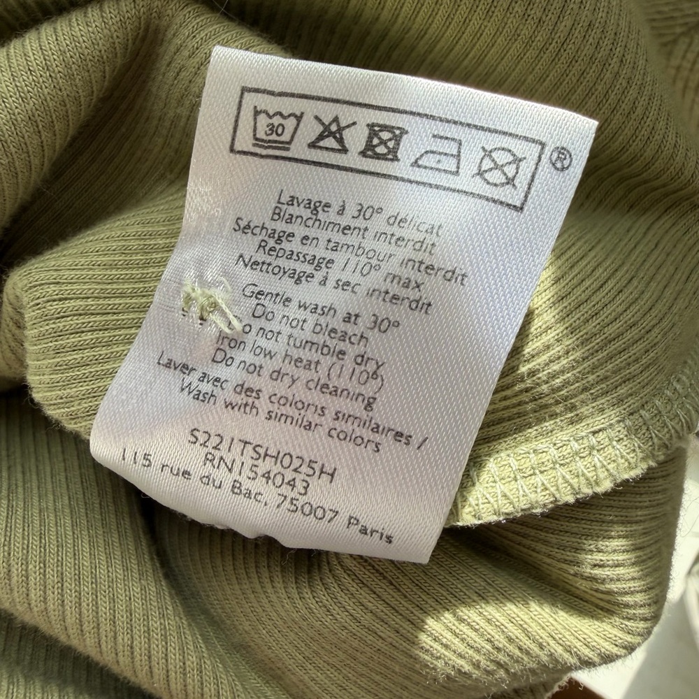 Sézane Theodora T-Shirt in Light Olive Green Size S (Small) *Flaw* - Picture 8 of 14